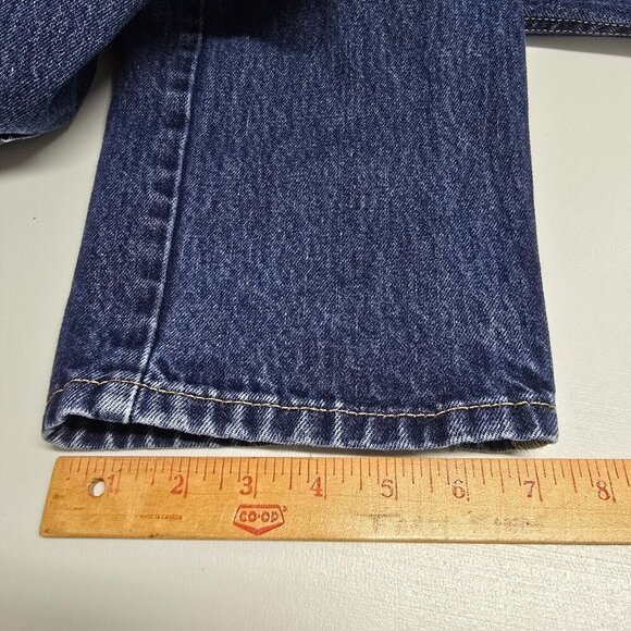 Levis 505 Jeans Mens 34x32 Blue Regular Straight Fit Workwear Cowboy Denim - Picture 12 of 13